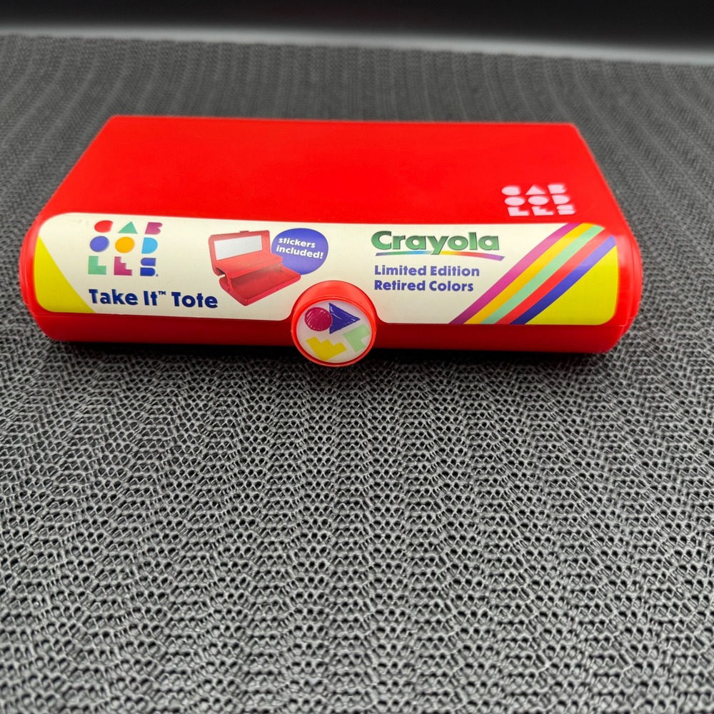 Caboodles Crayola Limited Edition Retired Colors Take It Tote Pencil Art Case